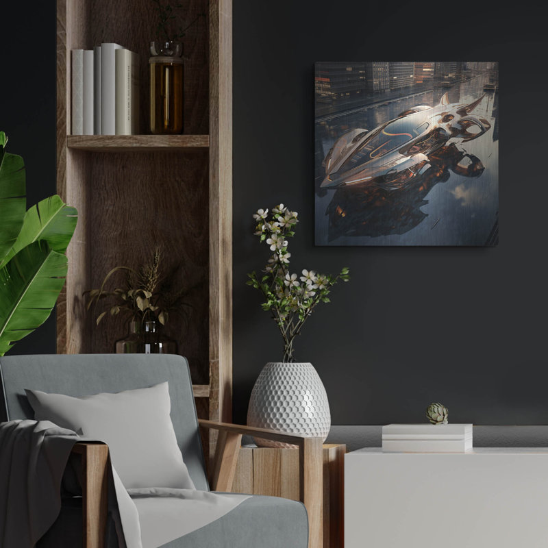 Art mural en métal luxueux «Sky Piercer» par r3darch0n, H 24 po x l 24 po