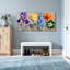 Plantes et fleurs mauve iris jaune rose bleu delphinium orange coquelicot vert-14619340