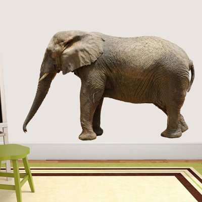Décalcomanie murale éléphant real life