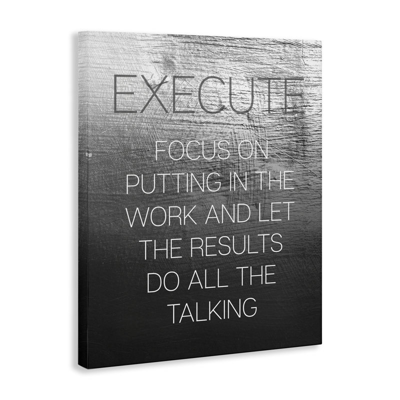 Art mural en toile «Execute Motivation» par Daphne Polselli bp-886_CN, H 20 po x l 16 po