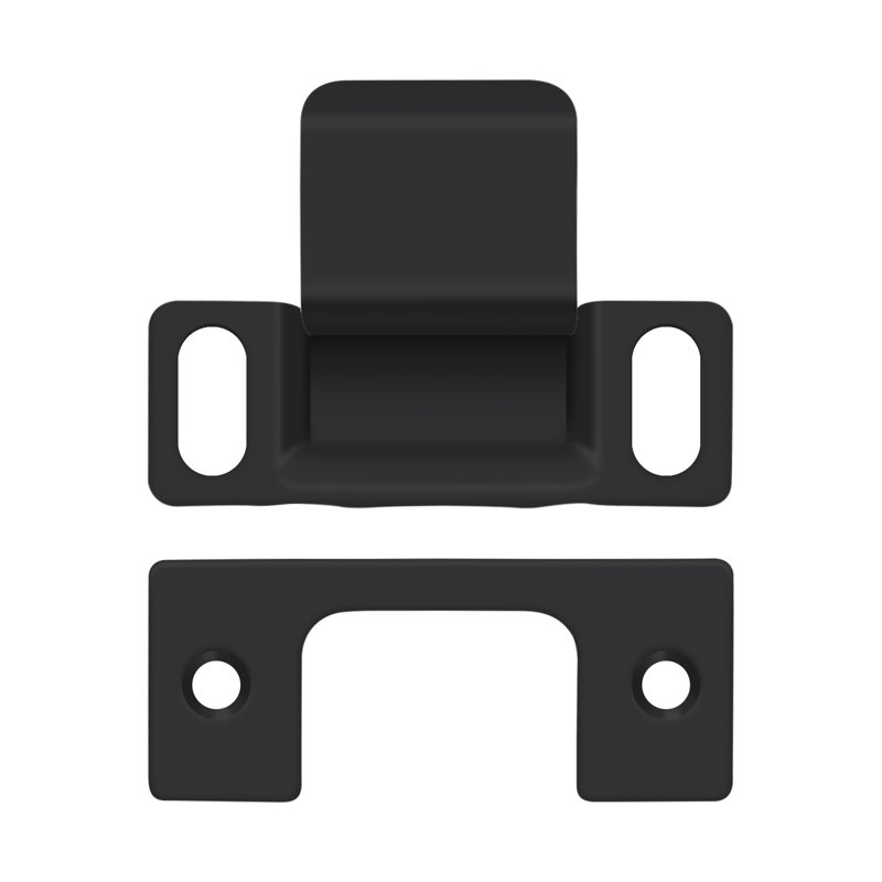 Deltana SP2751U19 Strike Plate, Dust Cup, Adjustable, 2-3/4" x 1-1/4" in Paint Black