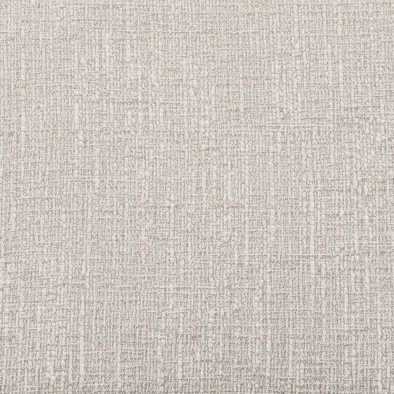 Banc rembourré en tissu texturé beige Nara, Tissu beige texturé en lin, Brun