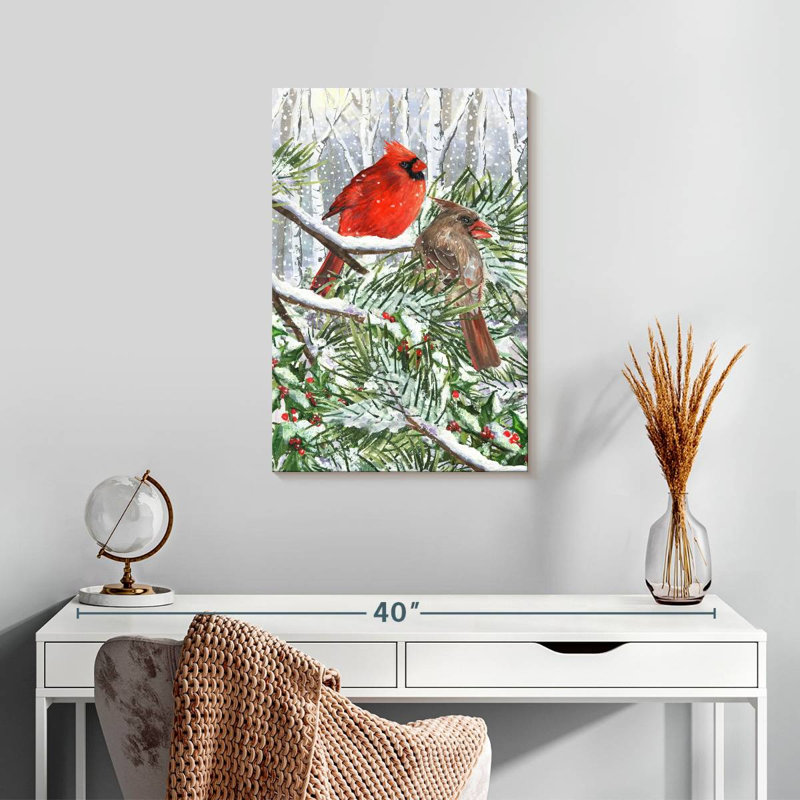 Brampt Holiday Cardinals, H 24 po x l 16 po