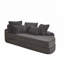 Canapé-lit semi-circulaire 2 en 1 avec coussin de nuque et coussins décoratifs-2025259757