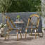 Ensemble de chaises bistro d'extérieur en rotin et aluminium PE avec finition en bambou pour l'extérieur