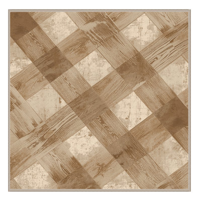 Machine Washable Roslindale Rustic Gingham Rug in Brown – Beige Binding