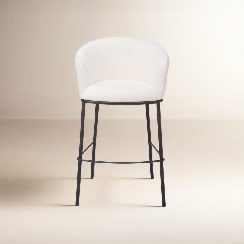 Tabouret de bar et de comptoir Essen, Noir, Ivoire ivoire, Tabouret de bar (siège d'une hauteur de 29,5 po)