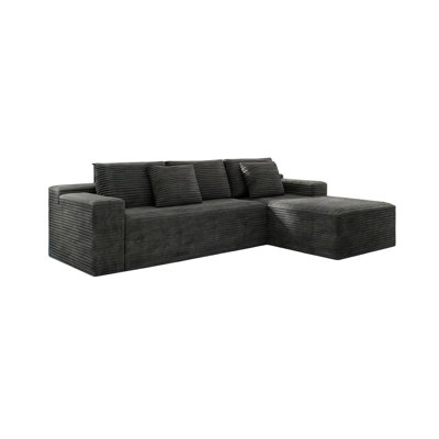 104.3*68.9"Modular Sectional Sofa Seat,Upholstered Compressed Couch For Living Room,Bedroom,Apartment,No Assembly Required,2Pc Free Combination,Plush Corduroy Fabric
