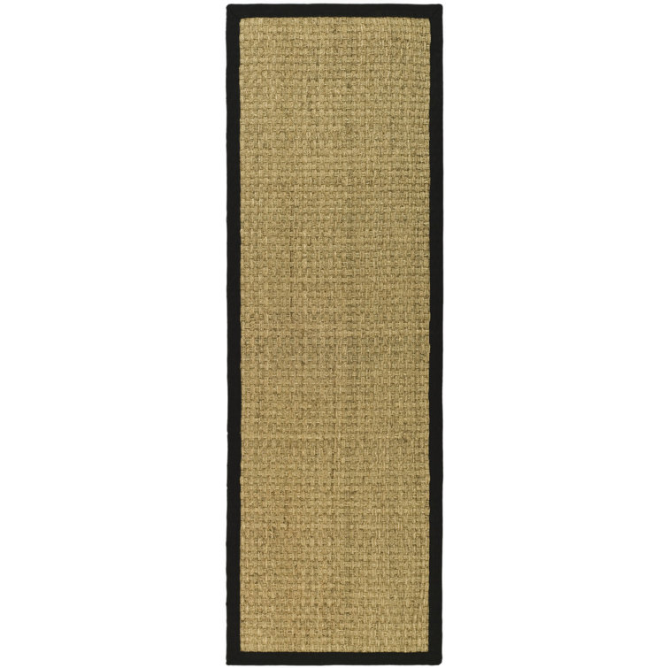 Delapena Solid Colour Bamboo Slat / Seagrass Hand Woven Area Rug