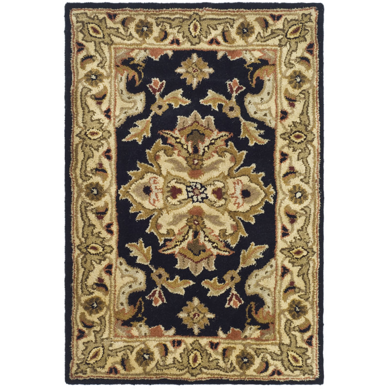 Balthrop Hand Tufted Wool Traditional Rug, Rectangle 2' x 3'