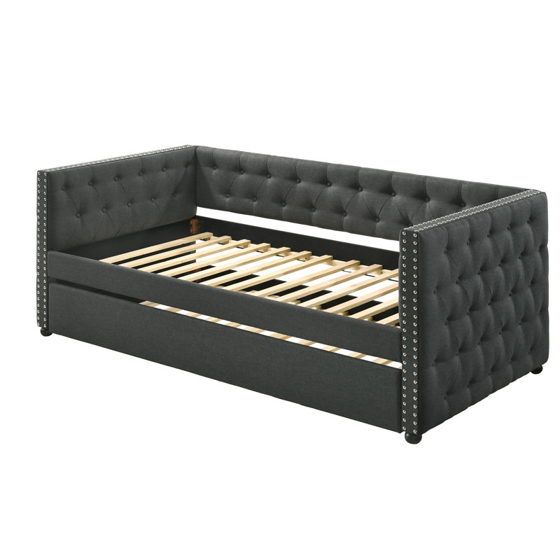 Romona Daybed with Trundle, Twin, Gray