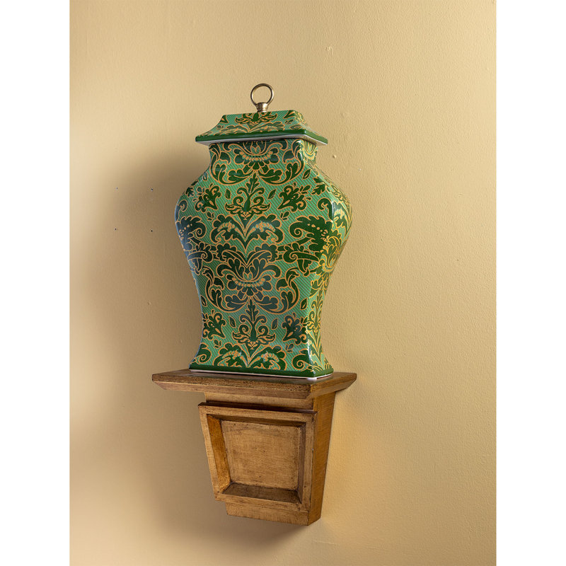 Richmond Damask Jar, Green;Gold