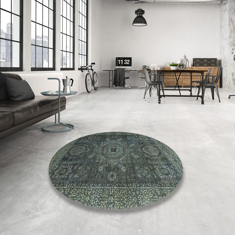 Abstract Indoor Rug, Round 5'