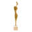 Modern Abstract Aluminum Sculpture with Artistic Human Form on Marble Base - Contemporary Metal Art Decor Featuring Sleek Design and Sculptural Detail for Stylish Display Spaces-401209813
