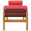 Latitude Run® Patio Bench With Cushion Brown Poly Rattan Acacia