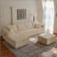 Canapé modulaire Cloud avec 1 repose-pieds, canapé rembourré moderne, canapé en U confortable pour le salon, canapé d'angle à assise profonde, aucun assemblage requis