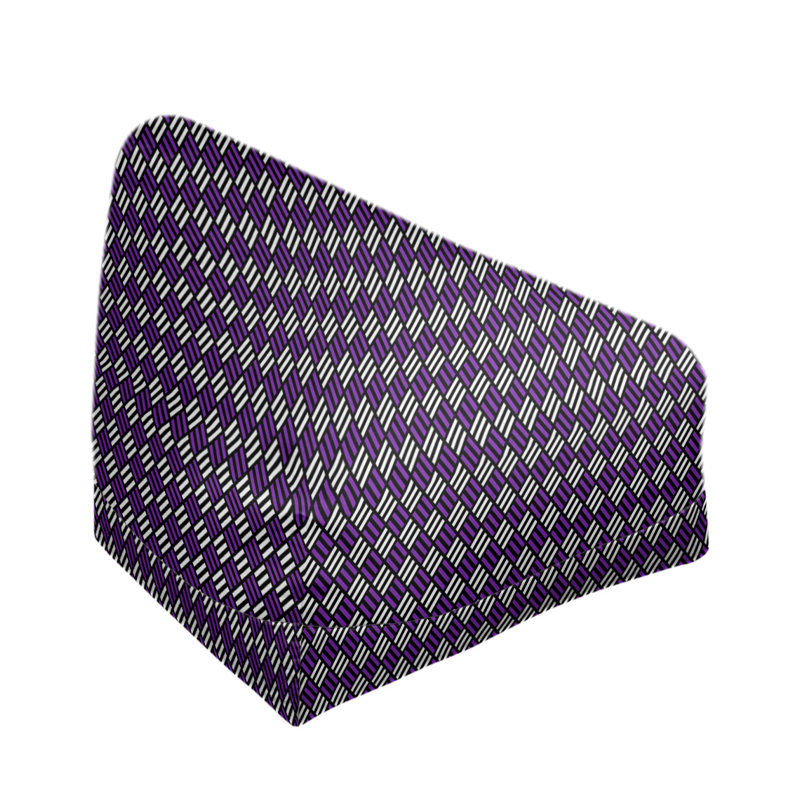 Petite chaise à sacs à billes & Leffel, H 120 po x l 31 po x P 60 po, Noir / Mauve, Rembourrage poly
