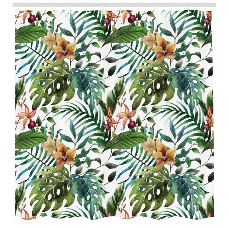 Shower Curtain with Hooks Included, 84" H x 69" W