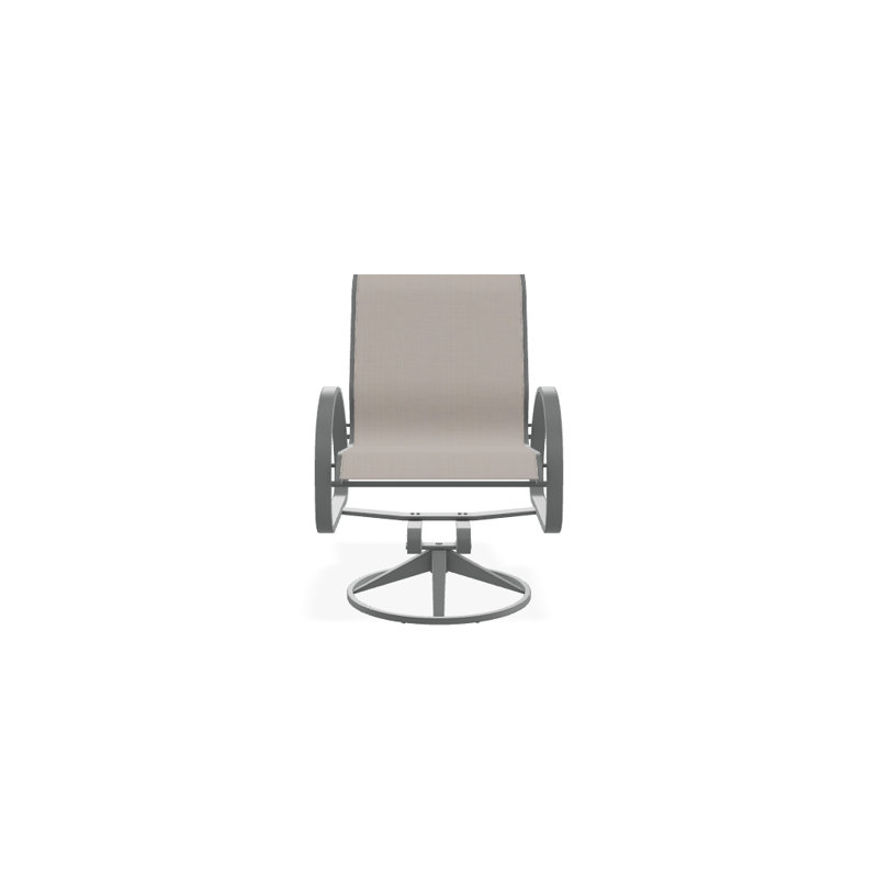 Fauteuil de patio pivotant Hiraku, Naturel, Graphite texturé