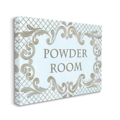 Salle de bain en treillis Poudre Aqua et Gold