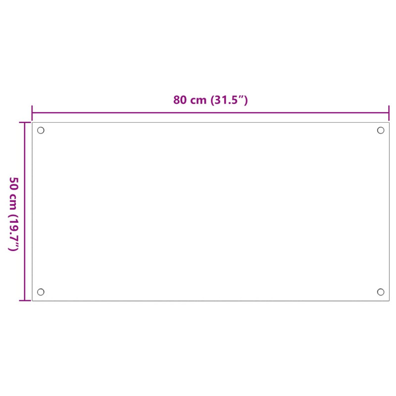 Chalfont Glass Peel and Stick Panel, 80 x 50 cm, transparent