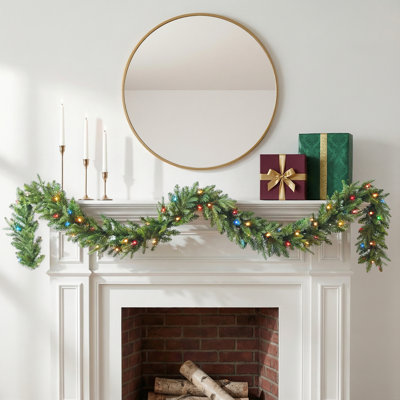 108" Pre-Lit Greenery Christmas Garland