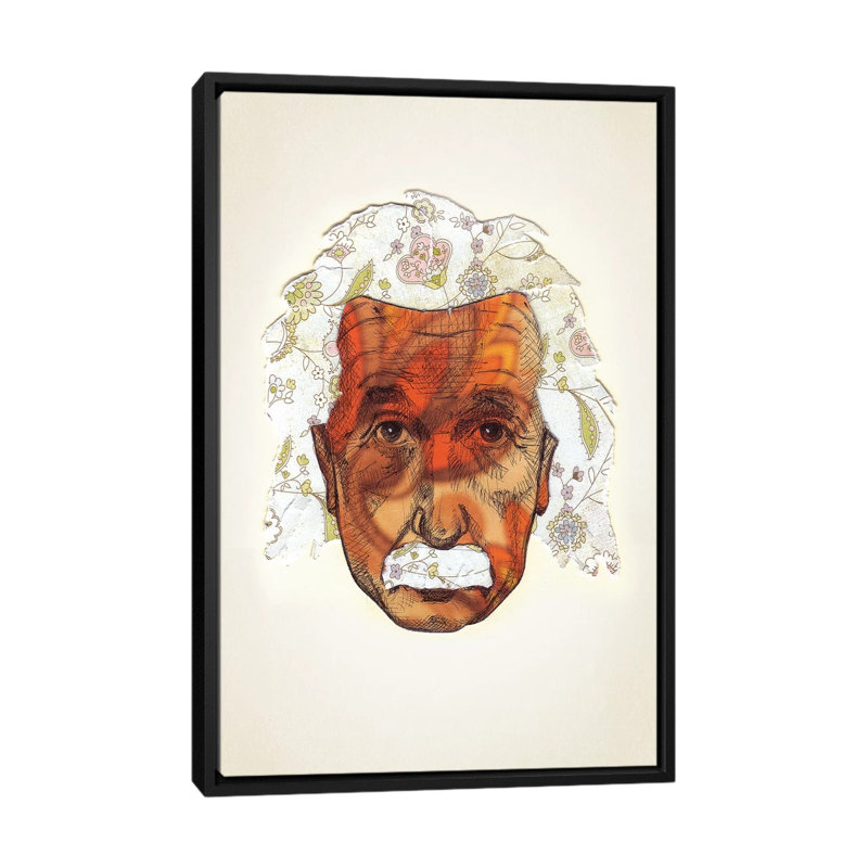 « einstein » par jason ratliff, impression sur toile, H 26 po x l 18 po x P 1,5 po, Toile avec cadre flottant noir