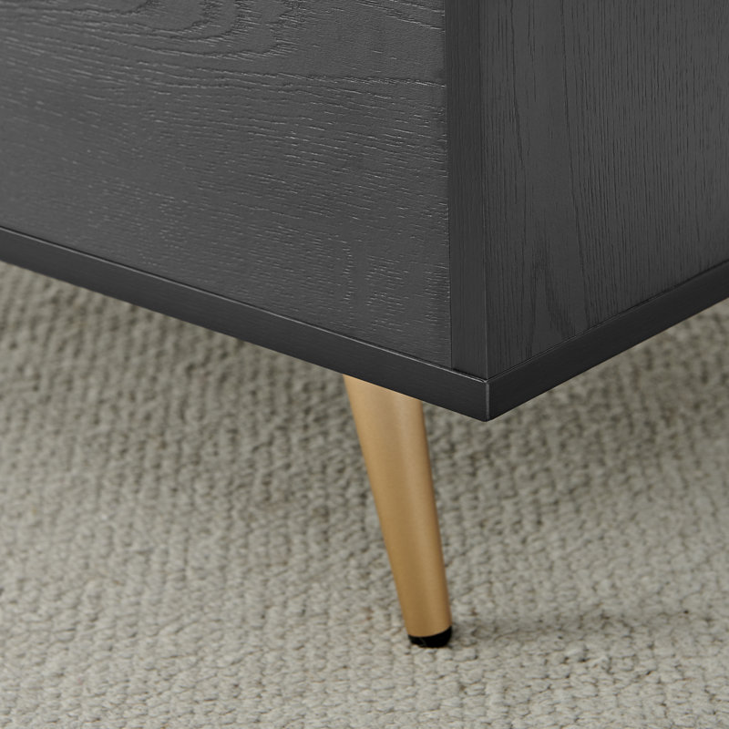 Impala Black & Copper Effect Living Room Centre Table - Coffee Table with Storage