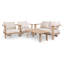 Barrow 4-Person Acacia Wood Outdoor Conversation Set With Water-Repellent Cushions