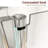 34" - 35 3/8" W x 72" H Pivot Swing Frameless Shower Door with 1/4" (6mm) Clear Tempered Glass-107925080