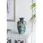 Vase réactif glacé - 8,7 po de diamètre x 15,5 po - bleu / brun