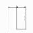Frameless Shower Door 44-48 "W X 76" H, 1/4 "(6 Mm) Clear Tempered Glass, Explosion Proof Film, Stainless Steel Handle, Matte Black-128591864