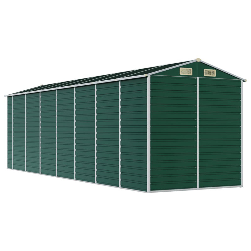 Grande remise en acier galvanisé Vidaxl, Vert, H 78 po x l 252 po x P 75,2 po