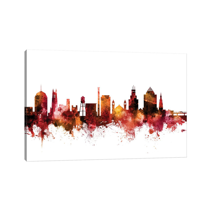 Durham, North Carolina Skyline by Michael Tompsett - Wrapped Canvas Gallery-Wrapped Canvas Giclée