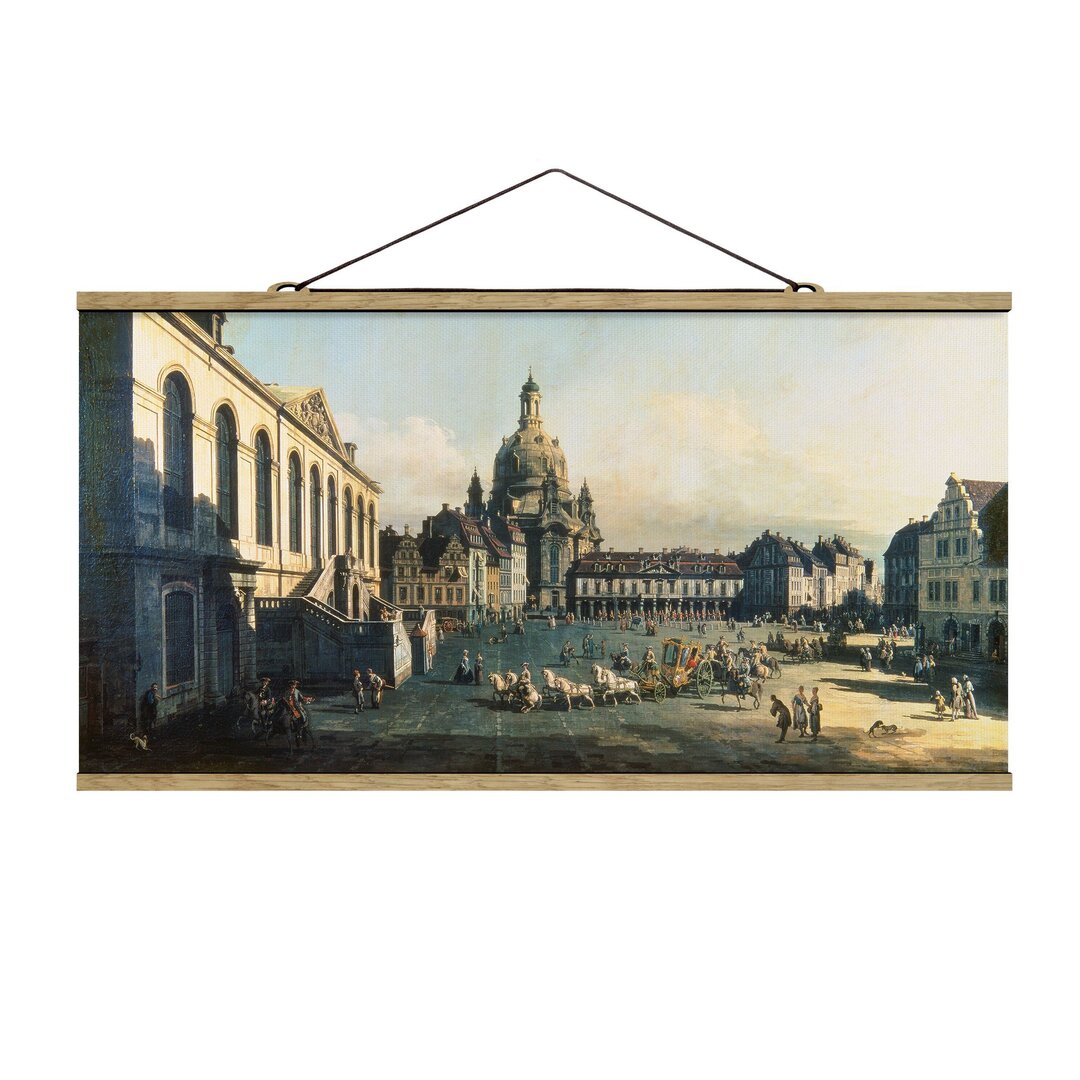 Stoffbild The New Market in Dresden von Bernardo Bellotto