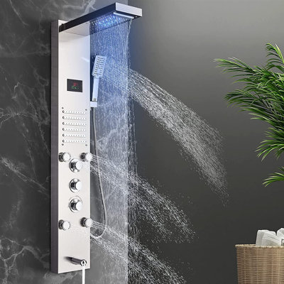 Panneau de douche 47,63 "avec tête fixe