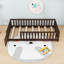 Lit bas en bois avec clôture et porte-425467353-425467300