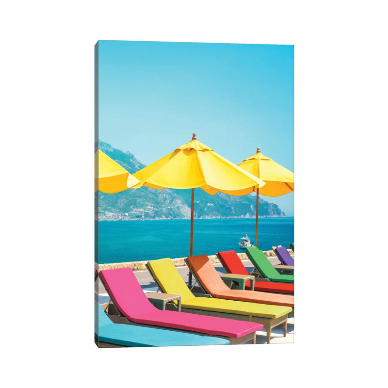 Amalfi d’été-reproduction de photo, Toile tendue, Pas de tapis, H 26 po x l 18 po x P 1,5 po