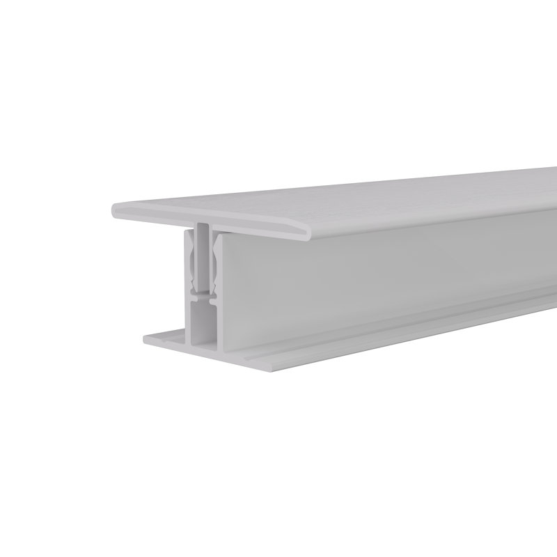 Ensemble de garniture en H en aluminium composite blanc neige arctique Allusions 1 po x 2,19 po x 8 pi pour planche de 0,5 po