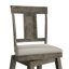 Ensemble de salle à manger à hauteur de comptoir 5 pièces avec chaises rembourrées, gris foncé-1692946112