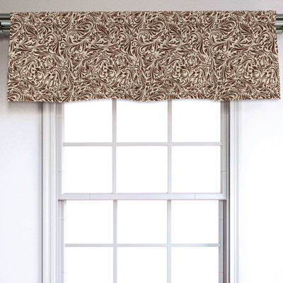 Sateen Floral Ruffled Window Valance