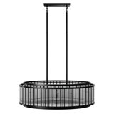 Waldorf Metal And Glass Rod Oval Chandelier