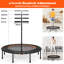 Costway 1.2cm Round Fitness Trampoline with Handlebar