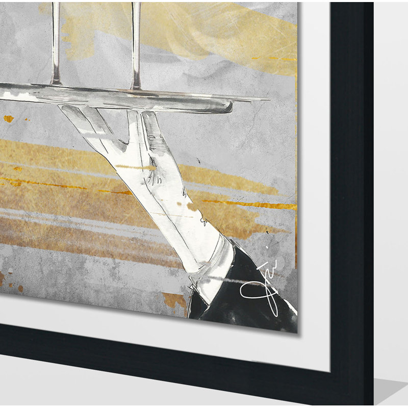 Cheers - Impression sur toile, H 49,5 po x l 33,5 po x P 1 po, Cadre espresso