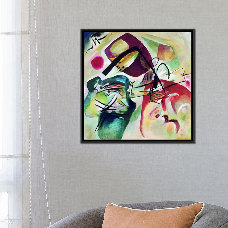 "With Black Arch" par Wassily Kandinsky, impression sur toile tendue, H 18 po x l 18 po x P 1,5 po, Pas de tapis