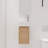 Donnadio 12" Wall Mounted Corner Single Bathroom Vanity,Floating Vanity with 1 Door and White Ceramic Sink Top-1719606465