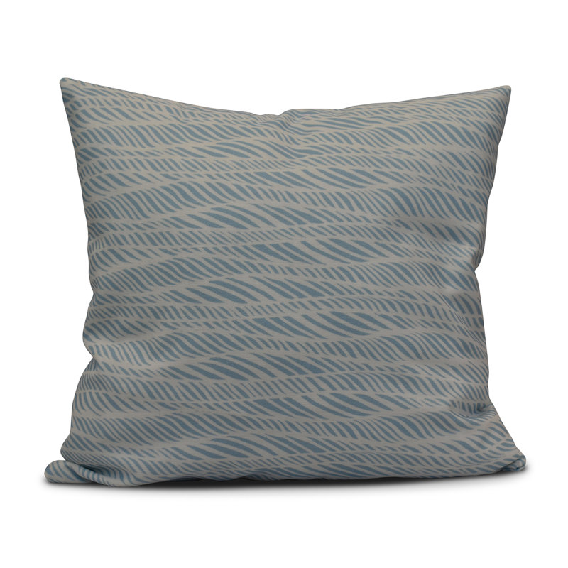 Housse de coussin carrée Rolling Waves, H 16 po x l 16 po, Bleu pâle