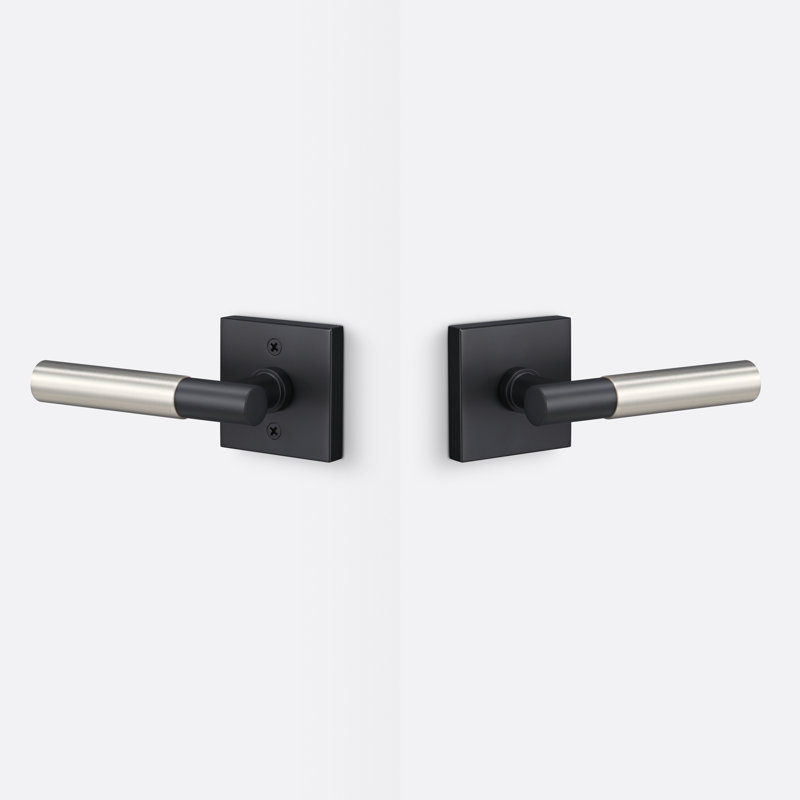 Rosette de passage Aspra, Noir mat / nickel satiné