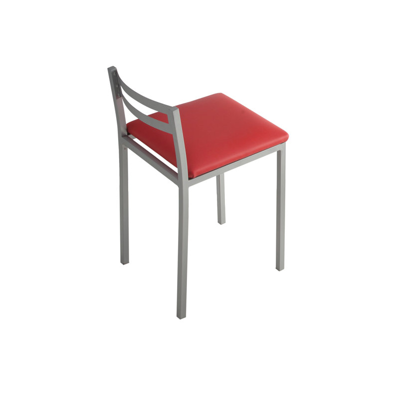 Abbagayle Upholstered Counter Stool with Metal Frame, Red