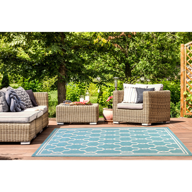 Zafiro Geometric Area Rug, Round 120cm